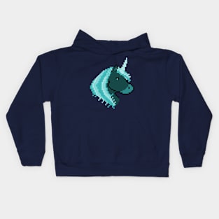 Pixel Spectral Black Unicorn Kids Hoodie